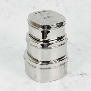 A Slice Of Green Stainless Steel Food Storage - x3 Pack - Plastic Freedom