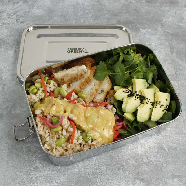 A Slice Of Green Stainless Steel Leak Resistant Lunchbox - Plastic Freedom