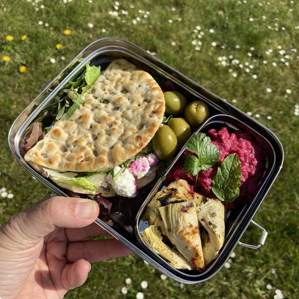 A Slice Of Green Stainless Steel Lunchbox with Mini Container - Plastic Freedom
