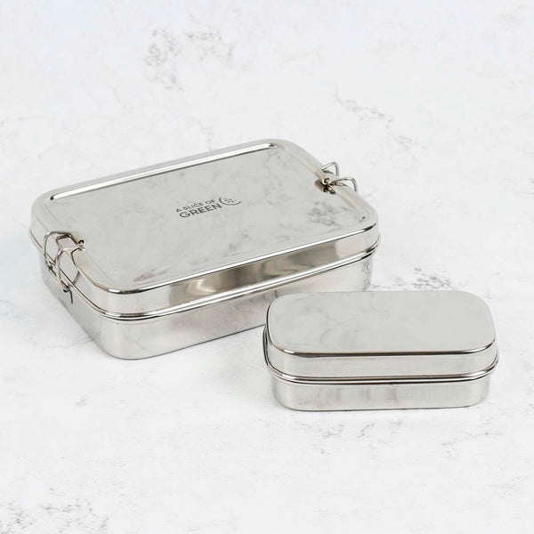 A Slice Of Green Stainless Steel Lunchbox with Mini Container - Plastic Freedom