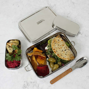 A Slice Of Green Stainless Steel Lunchbox with Mini Container - Plastic Freedom