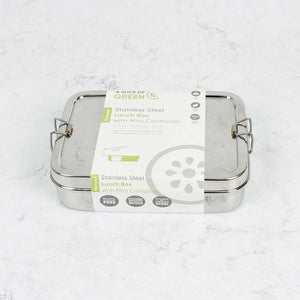 A Slice Of Green Stainless Steel Lunchbox with Mini Container - Plastic Freedom
