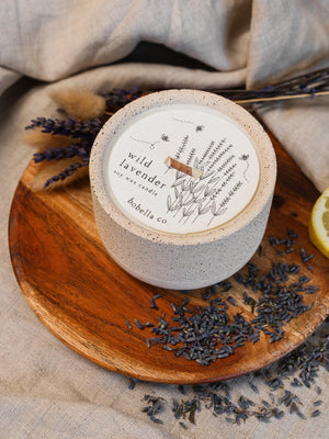 Bobella Co Refillable Vegan Stoneware Candle with Plantable Dust Cover