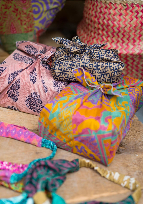 Namaste Recycled Sari Gift Wrap - x4 Mixed Pack