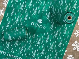 Adios Plastic Christmas Edition Compostable Poo Bags - 4 Rolls - x60 Pack - Plastic Freedom