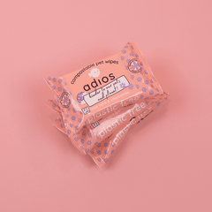 Adios Plastic Compostable 100% Compostable Pet Wet Wipes - Plastic Freedom