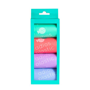 Adios Plastic Compostable Poo Bags - 8 Rolls - x120 Pack - Plastic Freedom