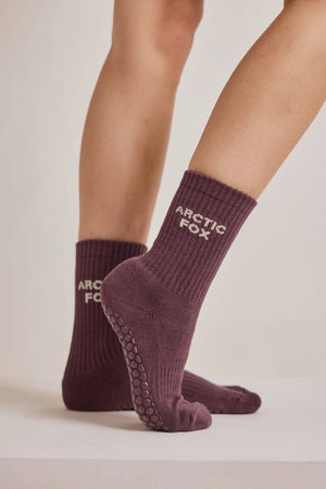 Arctic Fox 100% Bamboo Pilates Grip Socks - Plastic Freedom