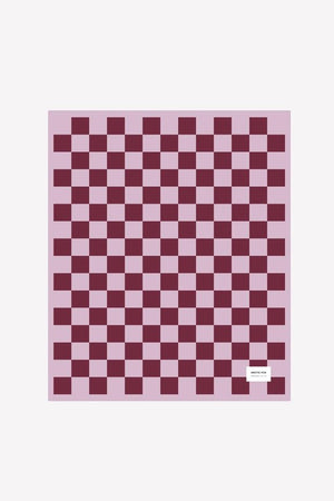 Arctic Fox 100% Recycled Teddy Throw - Khaki Check - Plastic Freedom