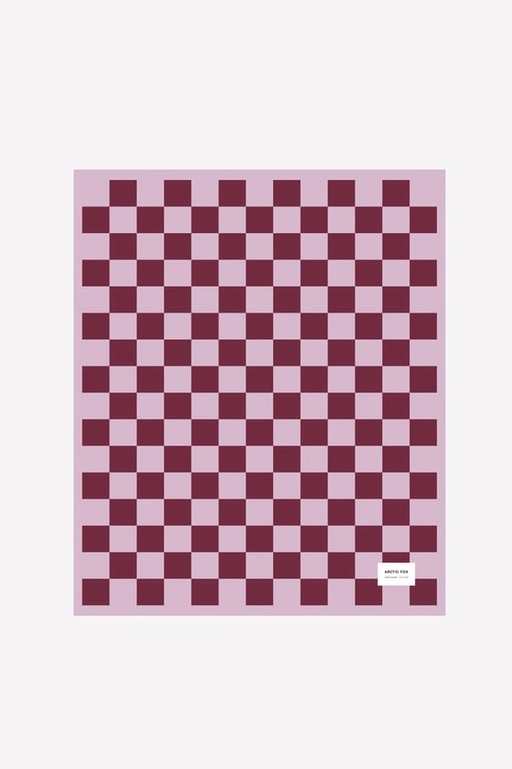 Arctic Fox 100% Recycled Teddy Throw - Khaki Check - Plastic Freedom