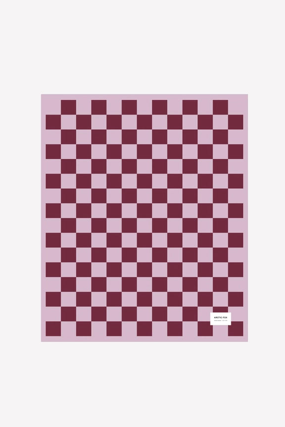 Arctic Fox 100% Recycled Teddy Throw - Khaki Check