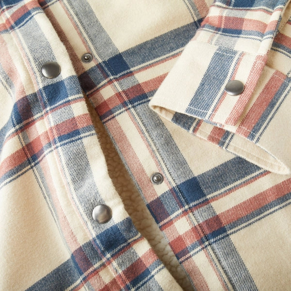 Rapanui Daleside Organic Cotton Sherpa Lined Flannel Jacket