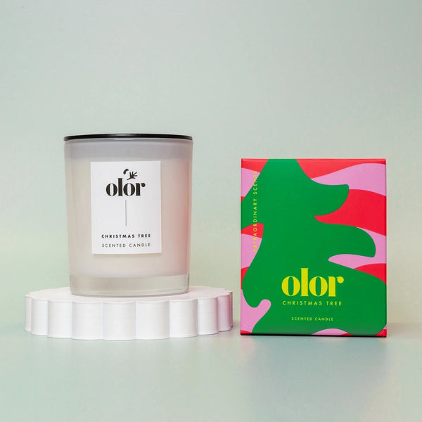 OLOR Christmas Tree Soy Wax Christmas Candle