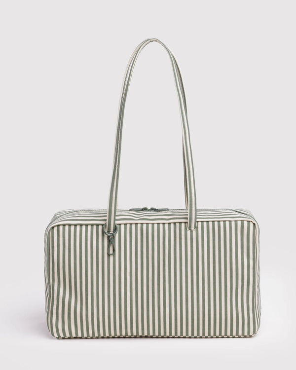 BAGGU Bowler Bag Medium - Early Access - Sage Stripe