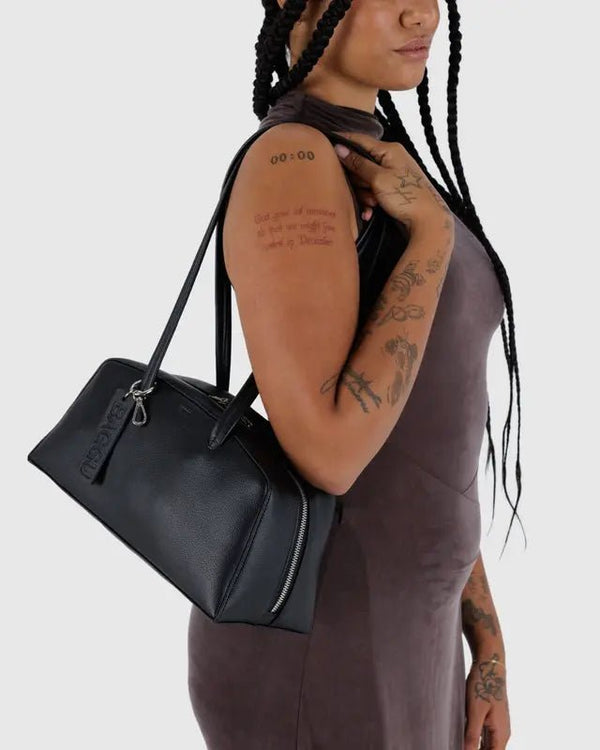 BAGGU Bowler Bag - Recycled Leather - Plastic Freedom