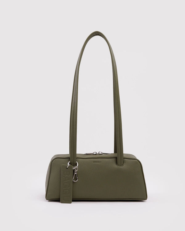 BAGGU Bowler Bag Small - Recycled Leather - Plastic Freedom