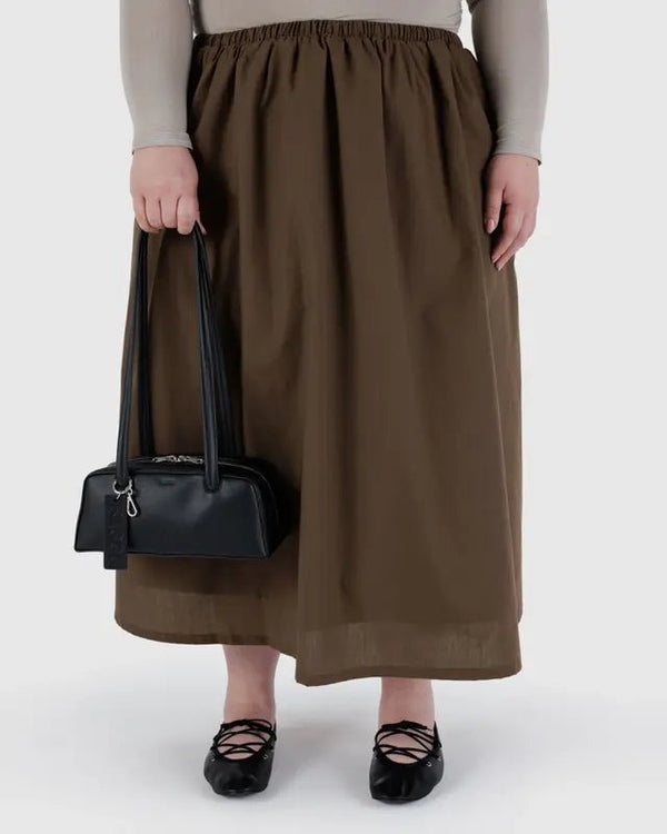 BAGGU Bowler Bag Small - Recycled Leather - Plastic Freedom