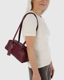 BAGGU Bowler Bag Small - Recycled Leather - Plastic Freedom