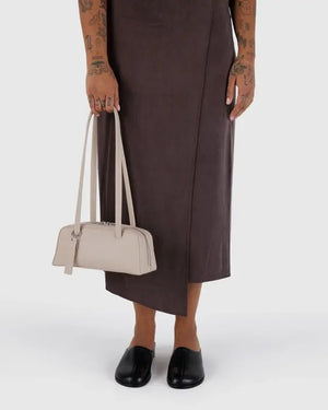 BAGGU Bowler Bag Small - Recycled Leather - Plastic Freedom