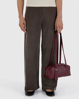 BAGGU Bowler Bag Small - Recycled Leather - Plastic Freedom