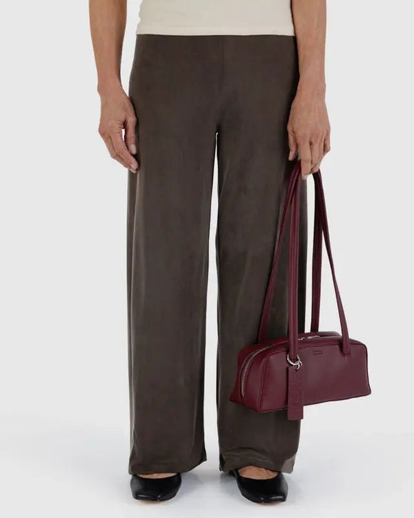BAGGU Bowler Bag Small - Recycled Leather - Plastic Freedom