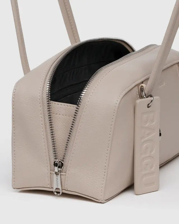 BAGGU Bowler Bag Small - Recycled Leather - Plastic Freedom