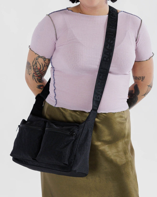 BAGGU Cargo Shoulder Crossbody Bag Medium - Recycled - Plastic Freedom