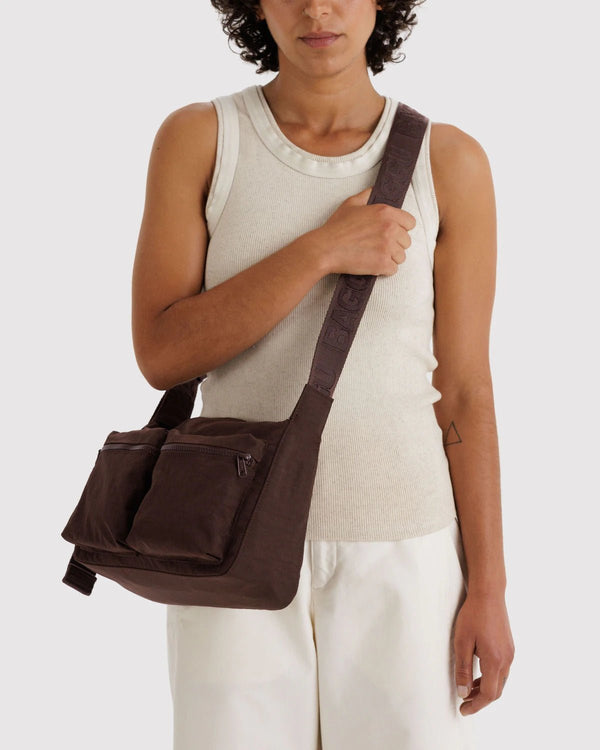 BAGGU Cargo Shoulder Crossbody Bag Medium - Recycled - Plastic Freedom