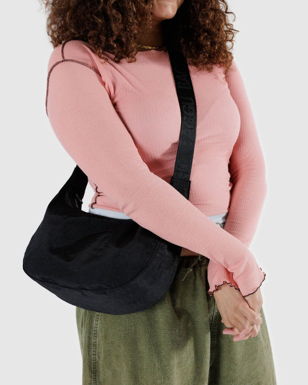 BAGGU Crescent Bag Medium 47" Strap + Key Leash - Recycled - Plastic Freedom