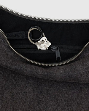 BAGGU Crescent Bag Medium Denim - Recycled Cotton - Plastic Freedom
