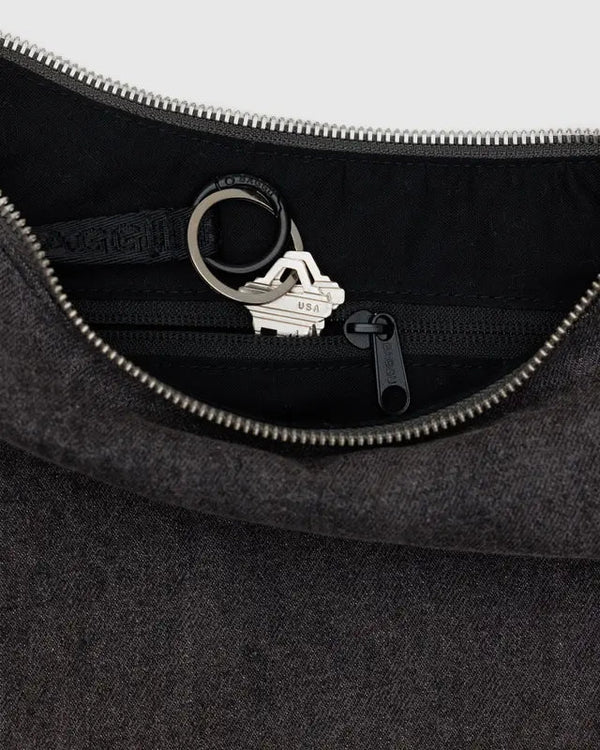 BAGGU Crescent Bag Medium Denim - Recycled Cotton - Plastic Freedom