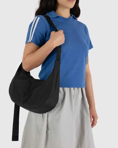 BAGGU Crescent Bag Medium Extended 47" Strap - Early Access - Black