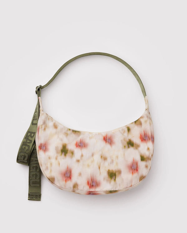 BAGGU Crescent Bag Medium Extended 47" Strap - Early Access - Abstract Floral