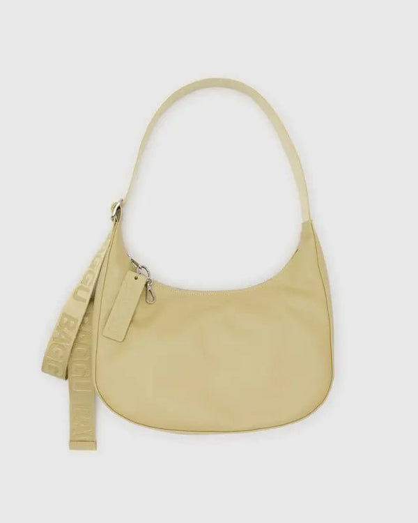 BAGGU Crescent Bag Medium - Recycled Leather - Plastic Freedom