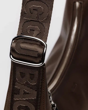 BAGGU Crescent Bag Medium - Recycled Leather - Plastic Freedom