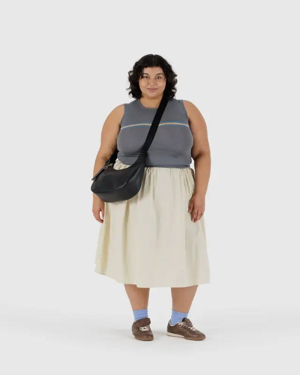 BAGGU Crescent Bag Medium - Recycled Leather - Plastic Freedom