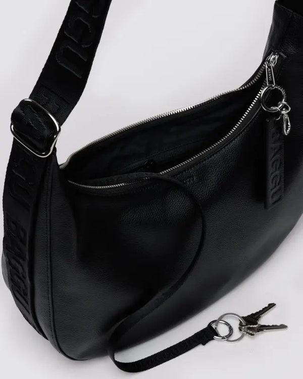 BAGGU Crescent Bag Medium - Recycled Leather - Plastic Freedom