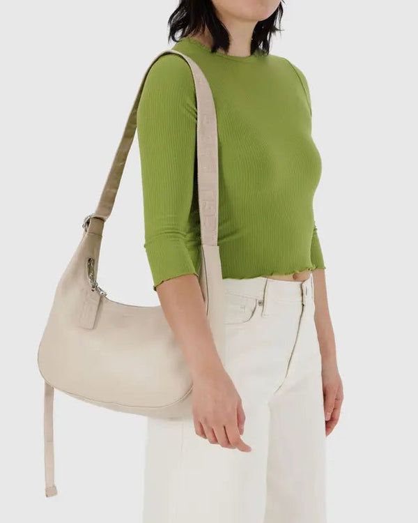 BAGGU Crescent Bag Medium - Recycled Leather - Plastic Freedom
