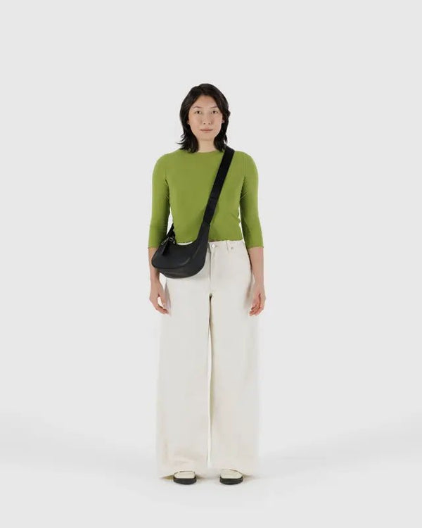 BAGGU Crescent Bag Small - Recycled Leather - Plastic Freedom