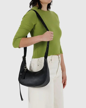 BAGGU Crescent Bag Small - Recycled Leather - Plastic Freedom