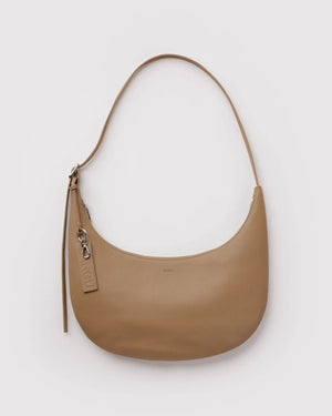 BAGGU Flat Crescent Recycled Leather Bag - Medium - Plastic Freedom