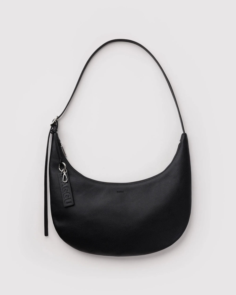 BAGGU Flat Crescent Recycled Leather Bag - Medium - Plastic Freedom