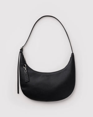 BAGGU Flat Crescent Recycled Leather Bag - Medium - Plastic Freedom