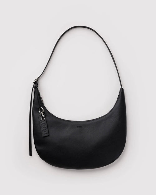 BAGGU Flat Crescent Recycled Leather Bag - Medium - Plastic Freedom