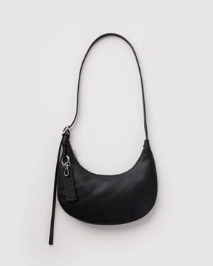 BAGGU Flat Crescent Recycled Leather Bag - Small - Plastic Freedom