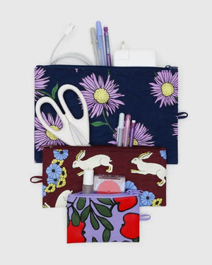 BAGGU Flat Pouch Set - Recycled - Plastic Freedom