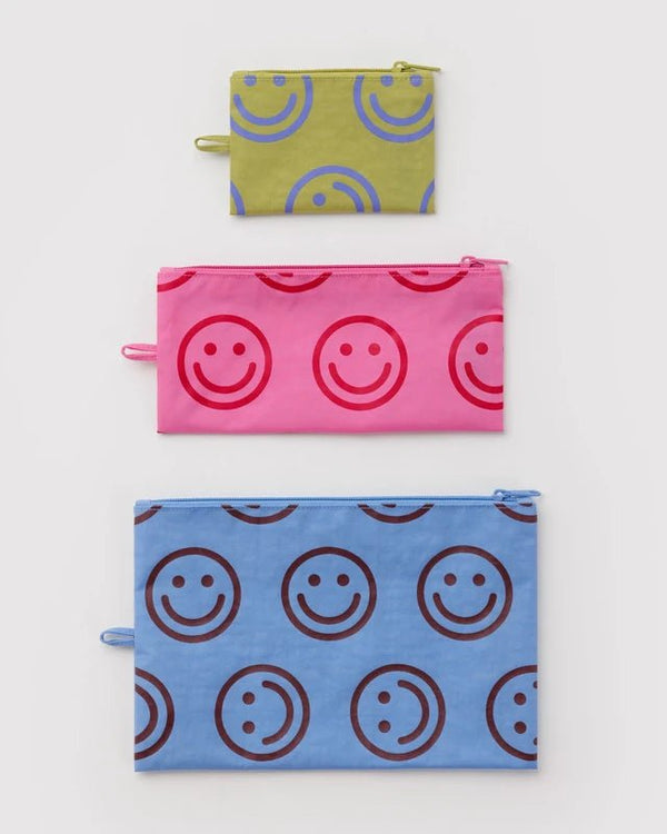 BAGGU Flat Pouch Set - Recycled - Plastic Freedom
