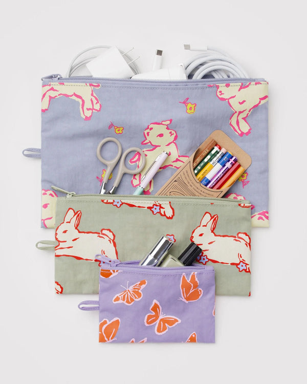 BAGGU Flat Pouch Set - Recycled - Plastic Freedom