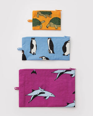 BAGGU Flat Pouch Set - Recycled - Plastic Freedom
