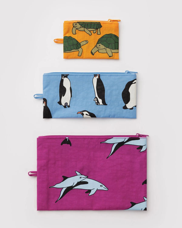 BAGGU Flat Pouch Set - Recycled - Plastic Freedom